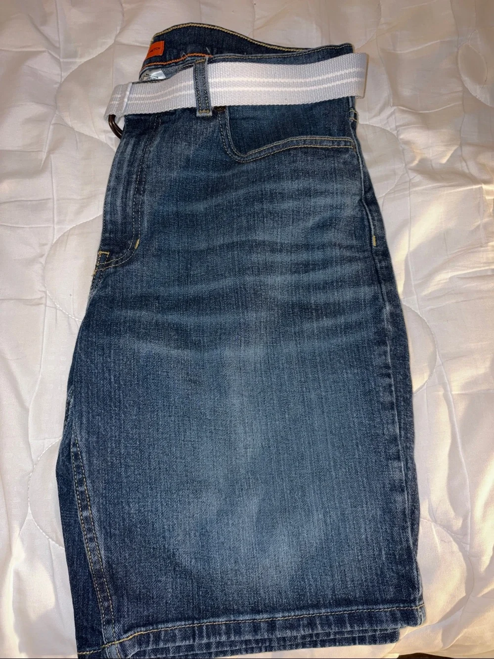 Buffalo David Bitton Distressed Light and Dark Blue Men's Jeans